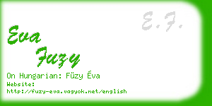 eva fuzy business card